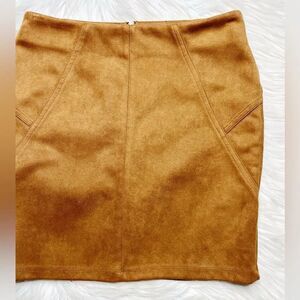 Mosaic & Co Suede Mini Skirt Brown Size Medium